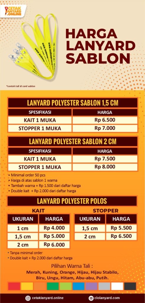harga lanyard sablon clo harga lanyard sablon clo